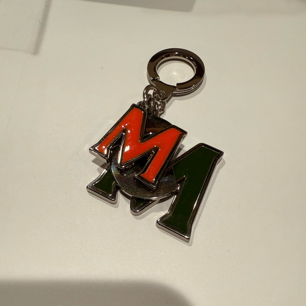 AUTHENTIC MCM Orange Silver and Green Keychain - Picture 3 of 8